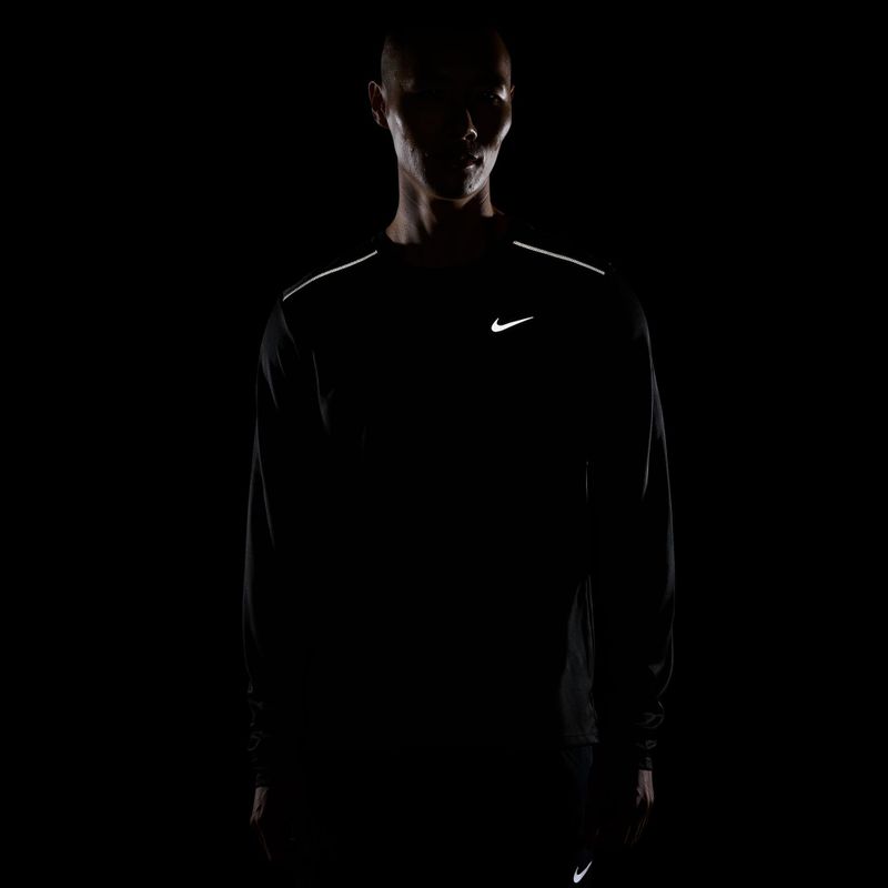 Vyriški bėgimo marškinėliai ilgomis rankovėmis Nike Miler Dri-Fit UV black 8