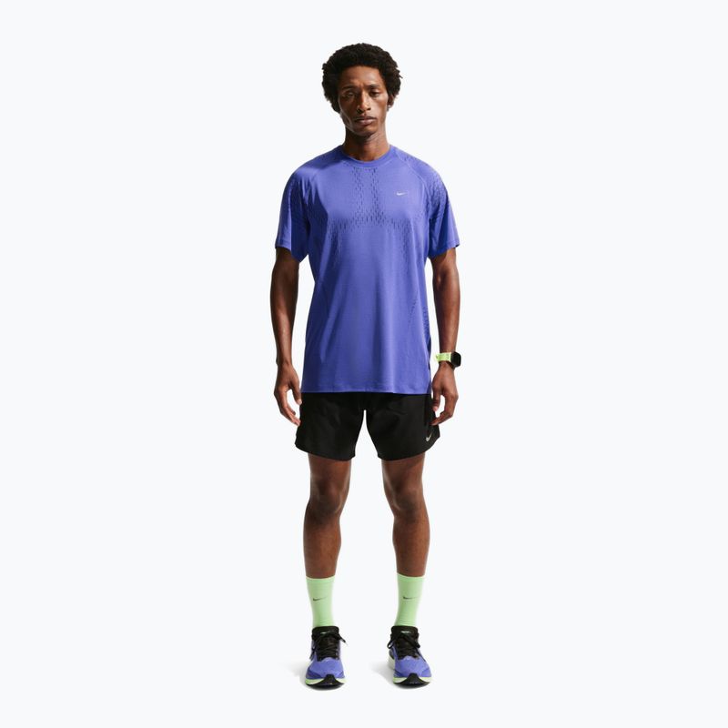 Vyriški bėgimo marškinėliai Nike Stride Dri-Fit ADV lapis/deep royal blue 2
