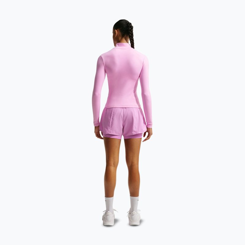 Moteriški bėgimo šortai Nike One Dri-FIT 2IN1 light magenta/white 3