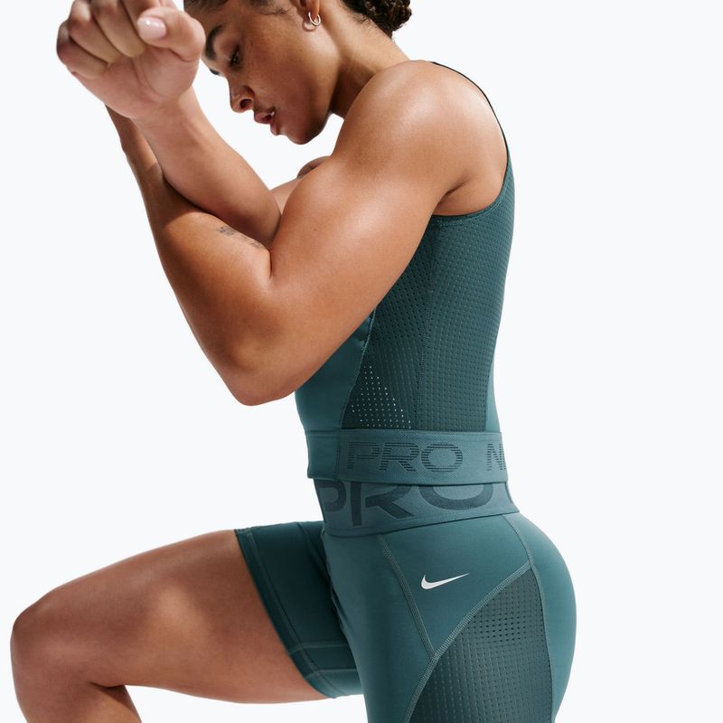 Moteriški šortai Nike Pro Sculpt High Waisted 5" Biker mineral slate/faded spruce/white 6