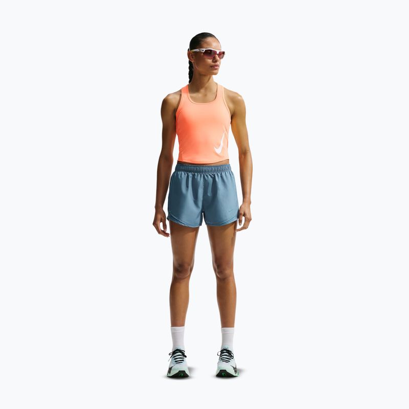 Moteriški bėgimo marškinėliai Nike Swoosh Run Dri-Fit orange pulse/photon dust/white 2