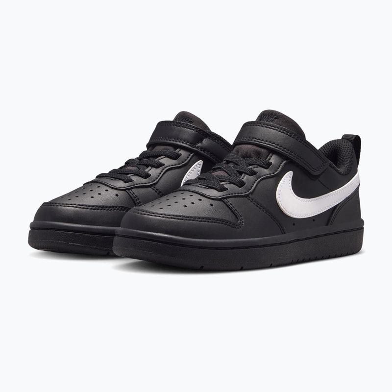 Vaikiški batai Nike Court Borough Low Recraft black/black/white 3