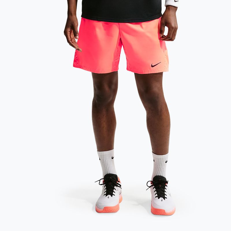 Vyriški teniso šortai Nike Court Dri-Fit Victory 7" hot lava/black