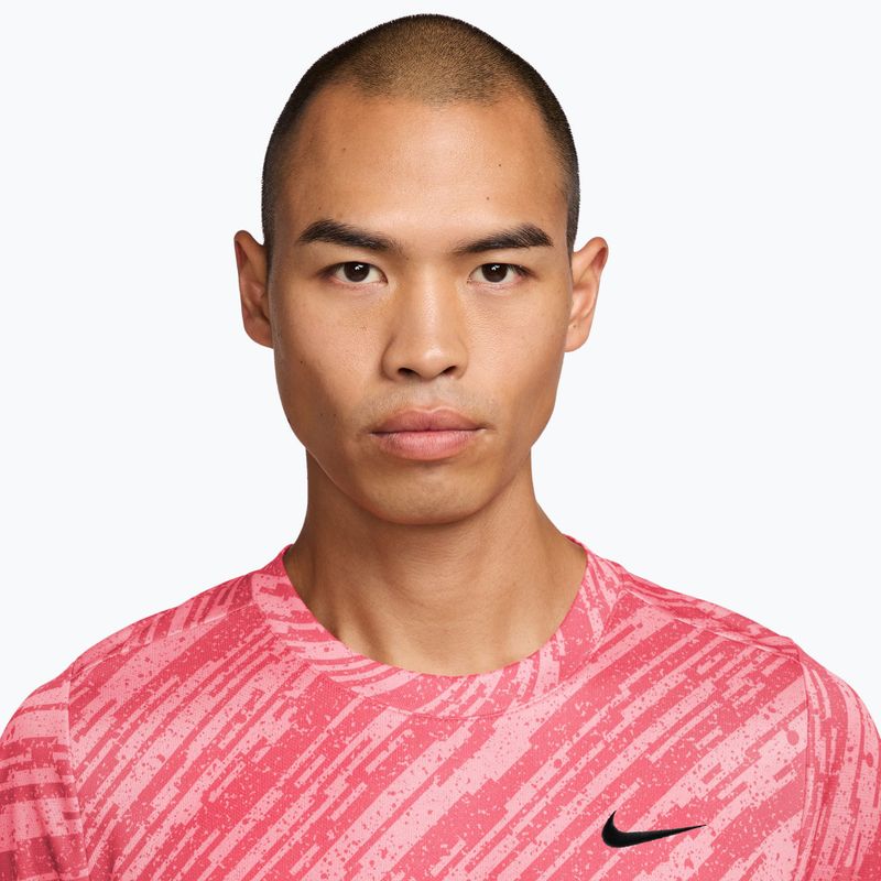 Vyriški teniso marškinėliai Nike Court Dri-Fit Victory Print pink foam/black 3