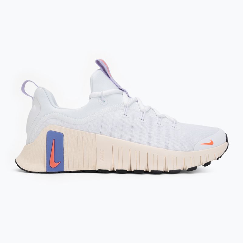 Moteriški treniruočių batai Nike Free Metcon 6 white/violet mist/chalk/hot lava 2