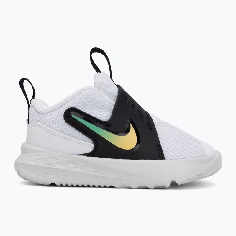 Vaikiški batai Nike Team Hustle D 12 white/black/clear emerald/topaz gold 2