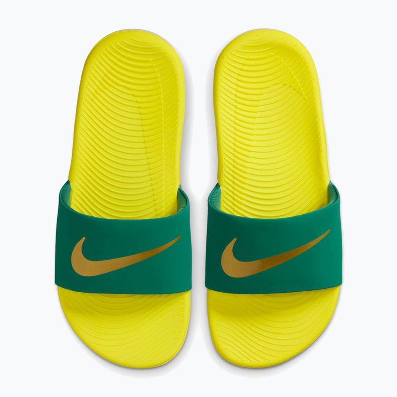 Vaikiškos šlepetės Nike Coffee malachite/sonic yellow/metallic gold 10