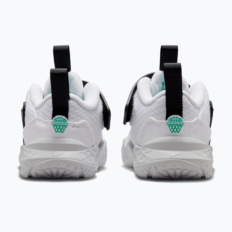 Vaikiški batai Nike Team Hustle D 12 white/black/clear emerald/topaz gold 4