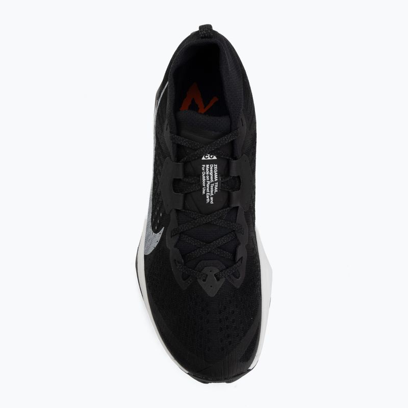Vyriški bėgimo bateliai Nike ACG Zegama Trail juodi/saugumo oranžiniai/viršūnių balti 5