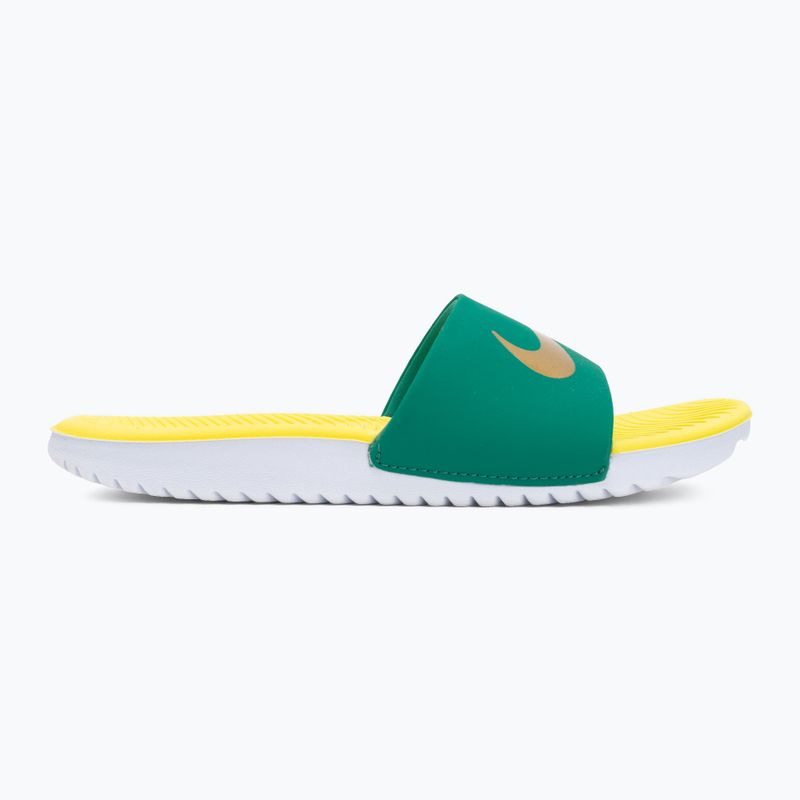 Šlepetės Nike Coffee malachite/sonic yellow/metallic gold 2