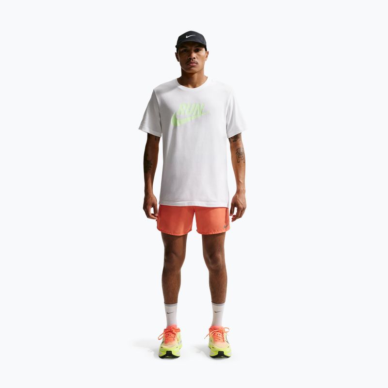 Vyriški bėgimo marškinėliai Nike Dri-Fit Running white/barely volt 2