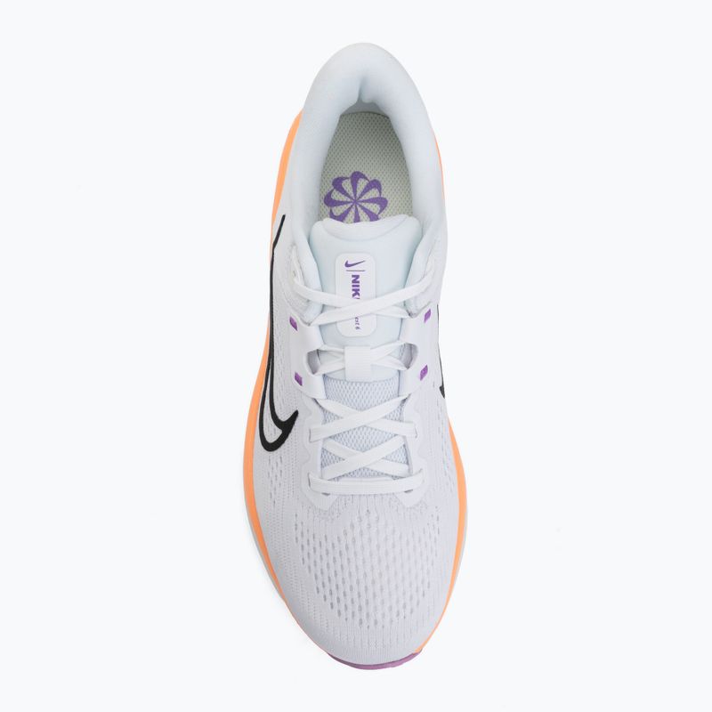 Moteriški bėgimo batai Nike Quest 6 white/bright violet/light magenta/black 5