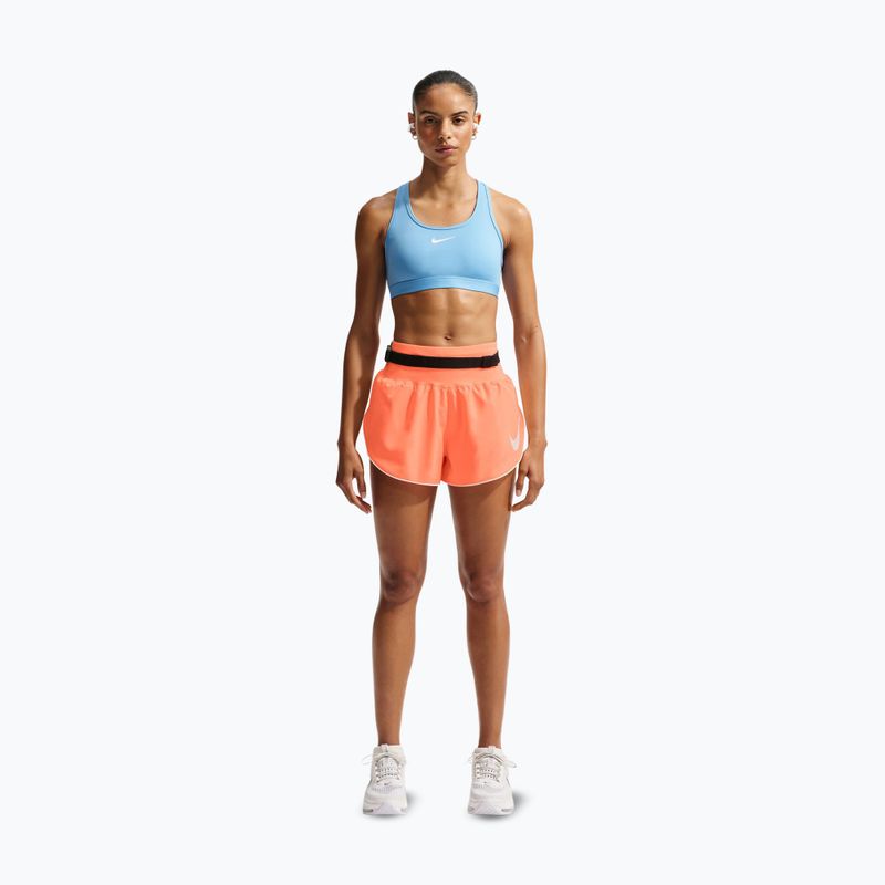 Moteriški bėgimo šortai Nike Tempo Swoosh Dri-Fit Mid-Rise Brief-Lined orange pulse/white 2