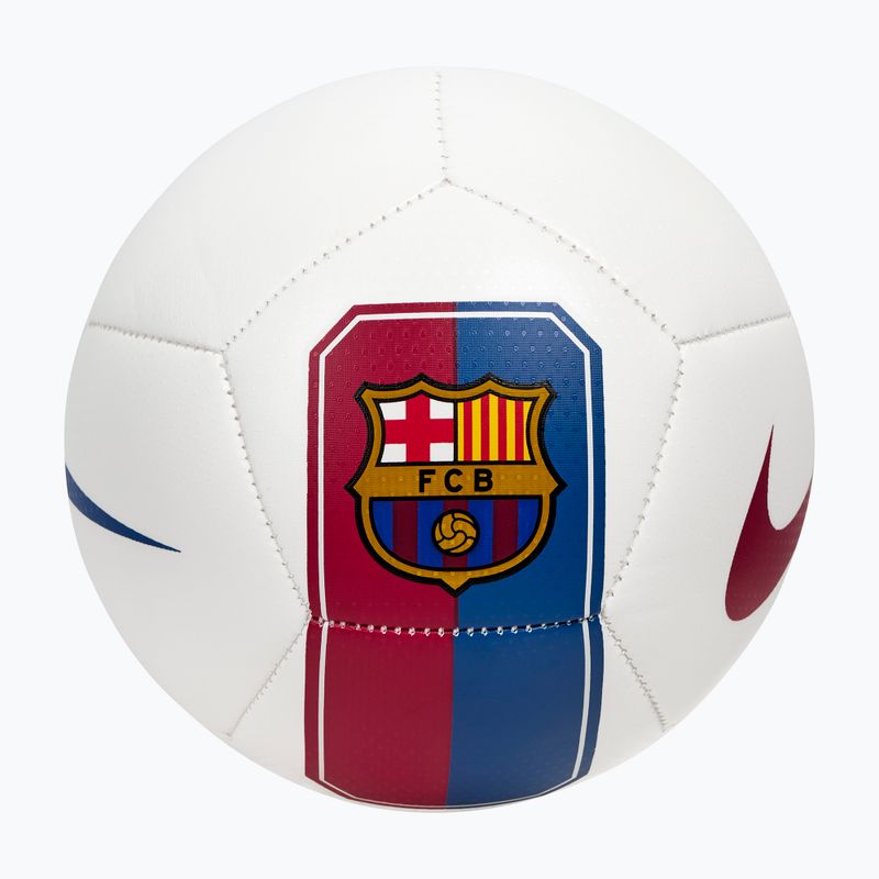 Mini futbolo kamuolys Nike Skills FC Barcelona white/cardinal red size 1 2