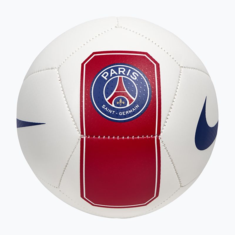 Mini futbolo kamuolys Nike Skills Paris-Saint Germain white/university red size 1 2