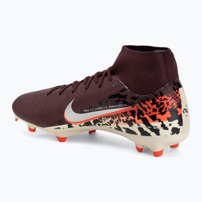 Vyriški futbolo bateliai Nike United Mercurial Superfly 10 Academy MG burgundy crush/metallic silver 3