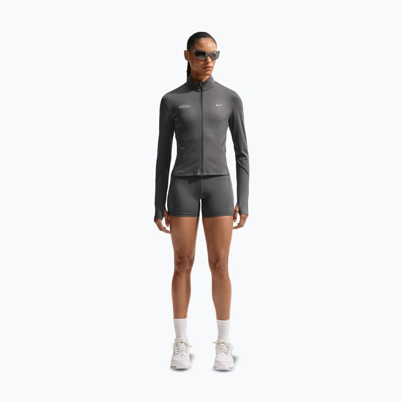 Moteriškas bėgimo džemperis Nike Swift Dri-Fit Full Zip Mid-Layer medium ash 2