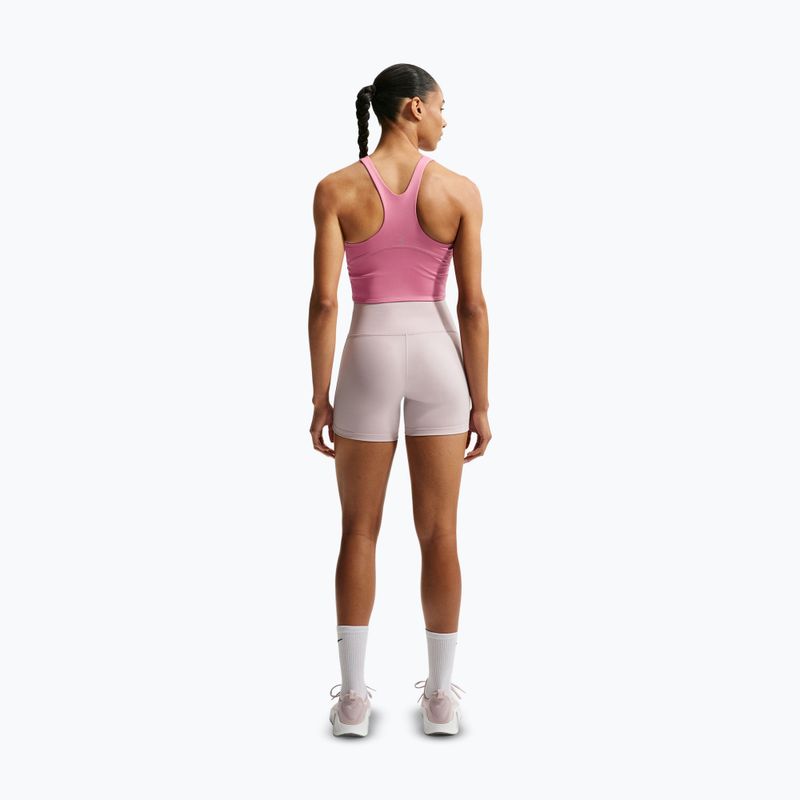 Moteriški bėgimo marškinėliai Nike Tempo Medium Support Cropped Sports Bra peony 3