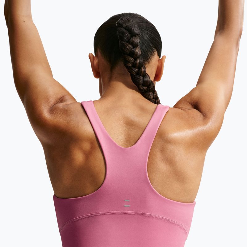 Moteriški bėgimo marškinėliai Nike Tempo Medium Support Cropped Sports Bra peony 4