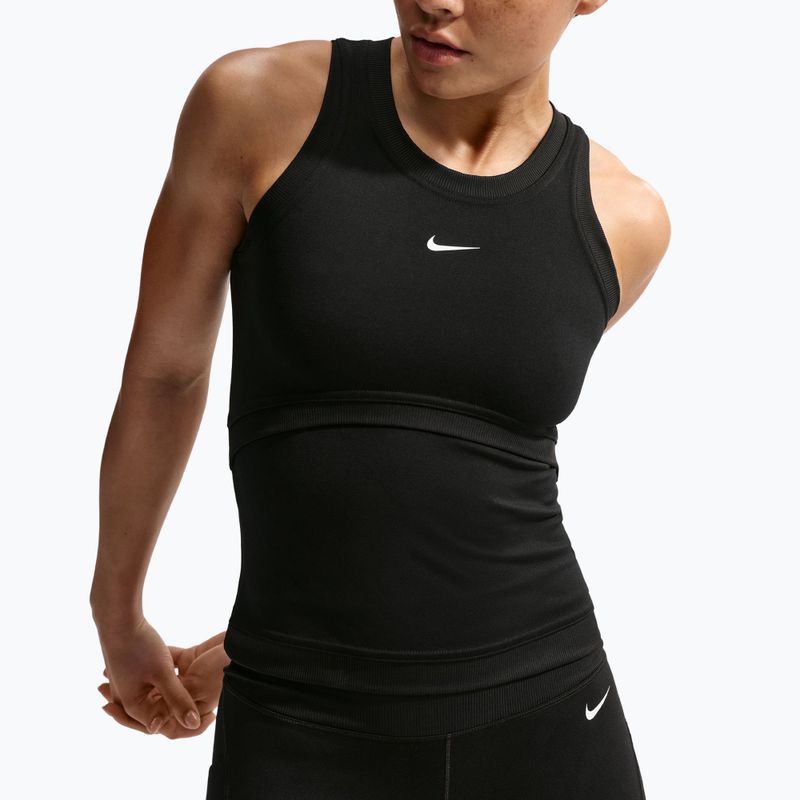 Moteriški treniruočių marškinėliai Nike One Dri-Fit black/black/white 4
