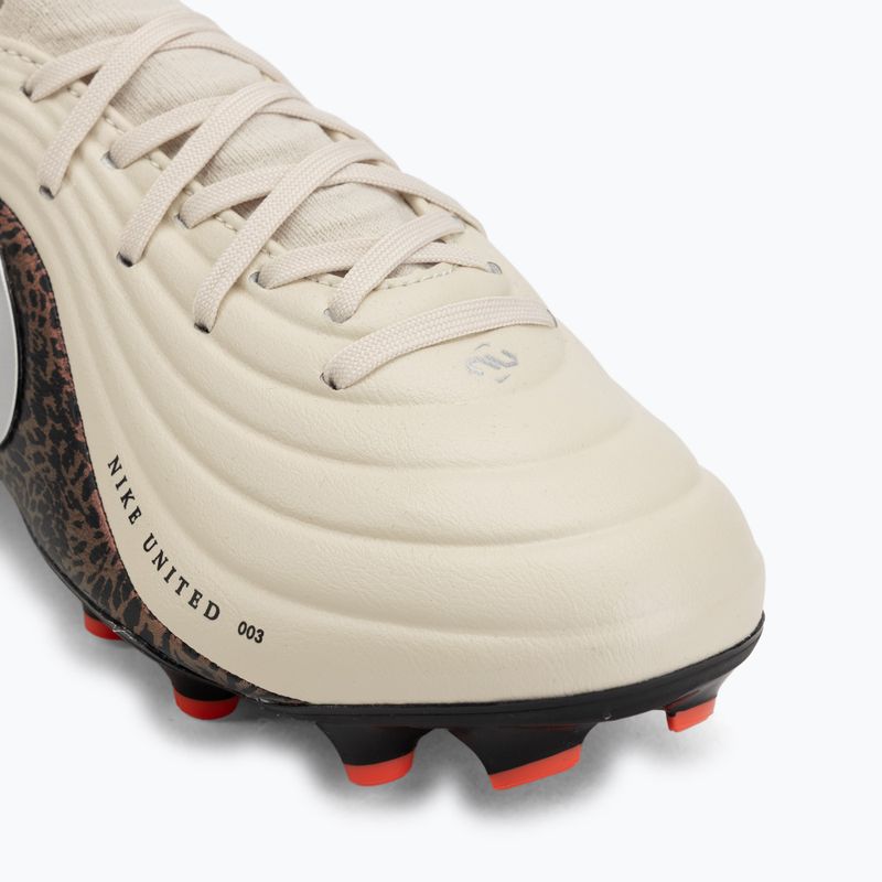 Vaikiški futbolo bateliai Nike United Jr. Tiempo Maestro Academy MG fossil/burgundy crush/metallic silver 7