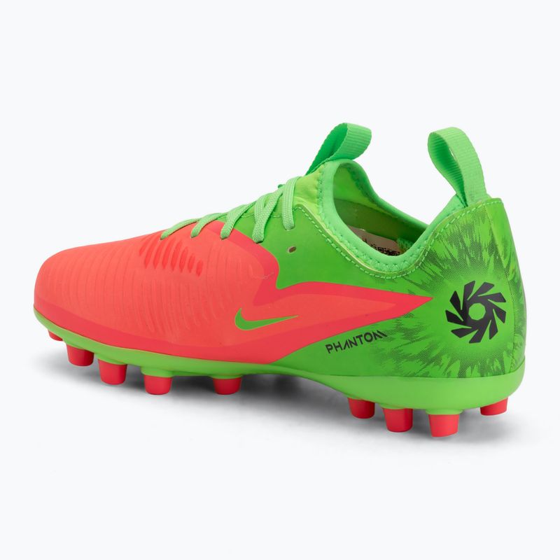 Vaikiški futbolo batai Nike Jr. Phantom 6 Academy Erling Haaland AG hot punch/green strike/black 3