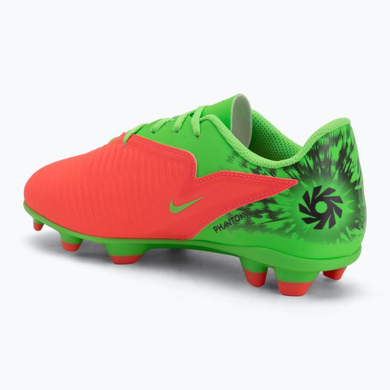 Vaikiški futbolo batai Nike Jr. Phantom 6 Club Erling Haaland MG hot punch/green strike/black 3