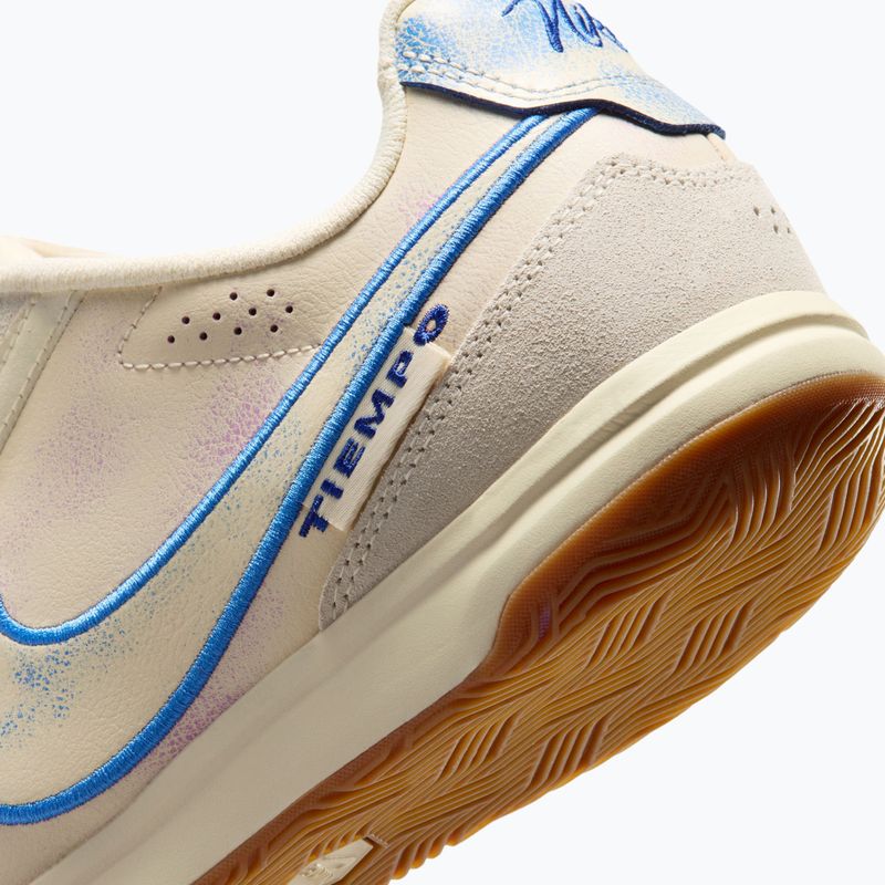 Vyriški futbolo bateliai Nike Tiempo Streetgato PRM IC coconut milk/gum medium brown/blue crystal 4
