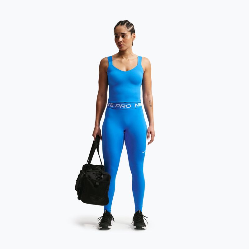 Moteriški treniruočių marškinėliai Nike Pro Sculpt Medium Support Padded Tank light photoblue/white 2