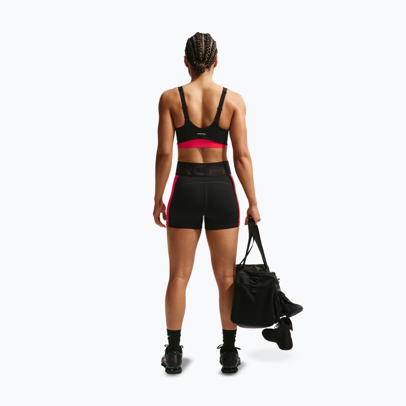 Moteriški treniruočių šortai Nike Pro Sculpt Dri-Fit High-Waisted Biker 5" black/light crimson/white 3