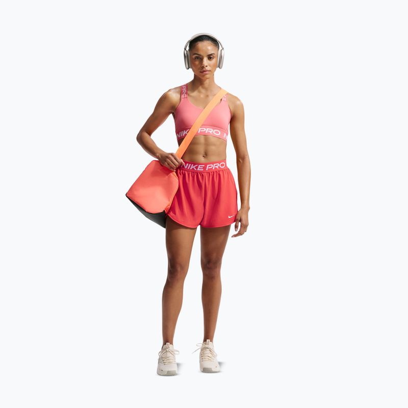 Moteriški treniruočių šortai Nike Pro 2in1 light crimson/white 2