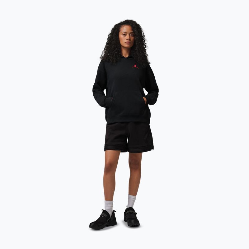 Moteriškas džemperis Jordan Fleece Hoodie black/gym red 2