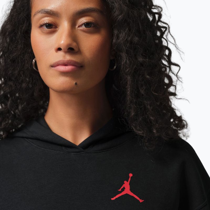 Moteriškas džemperis Jordan Fleece Hoodie black/gym red 4