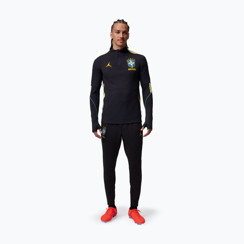 Vyriški futbolo marškinėliai ilgomis rankovėmis Brazil Strike Elite Jordan Dri-Fit Drill Top black/yellow pulse/light mint/P109C 2