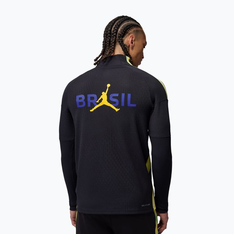 Vyriški futbolo marškinėliai ilgomis rankovėmis Brazil Strike Elite Jordan Dri-Fit Drill Top black/yellow pulse/light mint/P109C 3