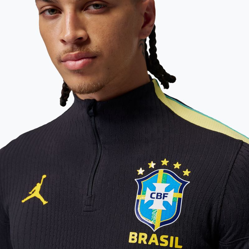 Vyriški futbolo marškinėliai ilgomis rankovėmis Brazil Strike Elite Jordan Dri-Fit Drill Top black/yellow pulse/light mint/P109C 4
