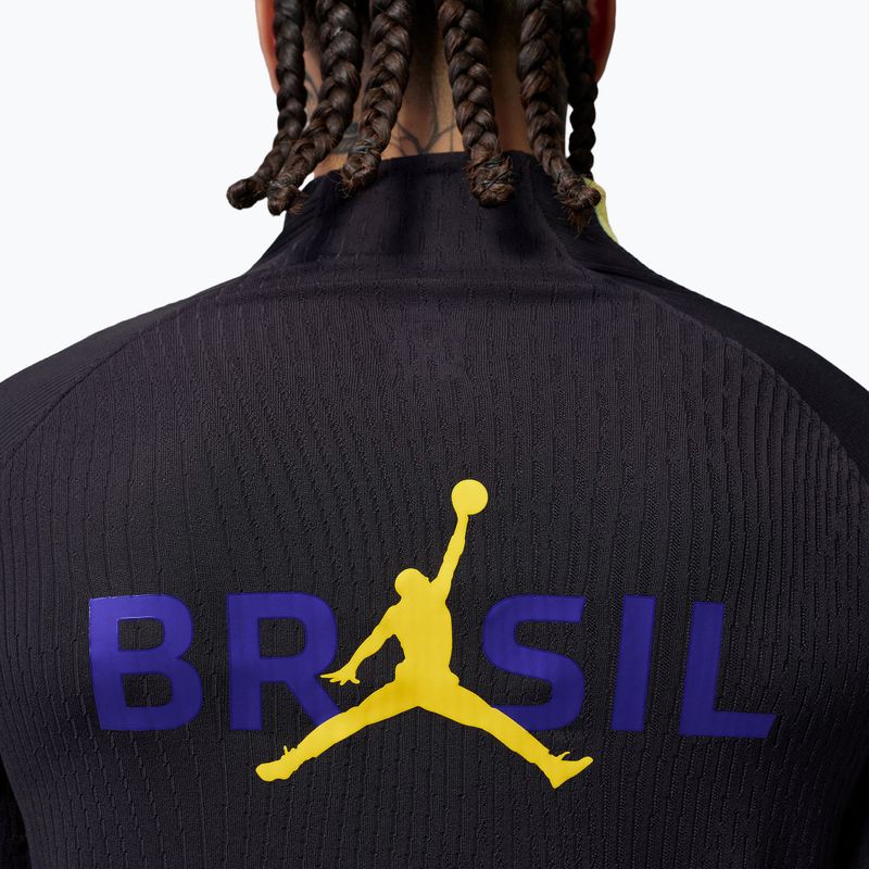 Vyriški futbolo marškinėliai ilgomis rankovėmis Brazil Strike Elite Jordan Dri-Fit Drill Top black/yellow pulse/light mint/P109C 5