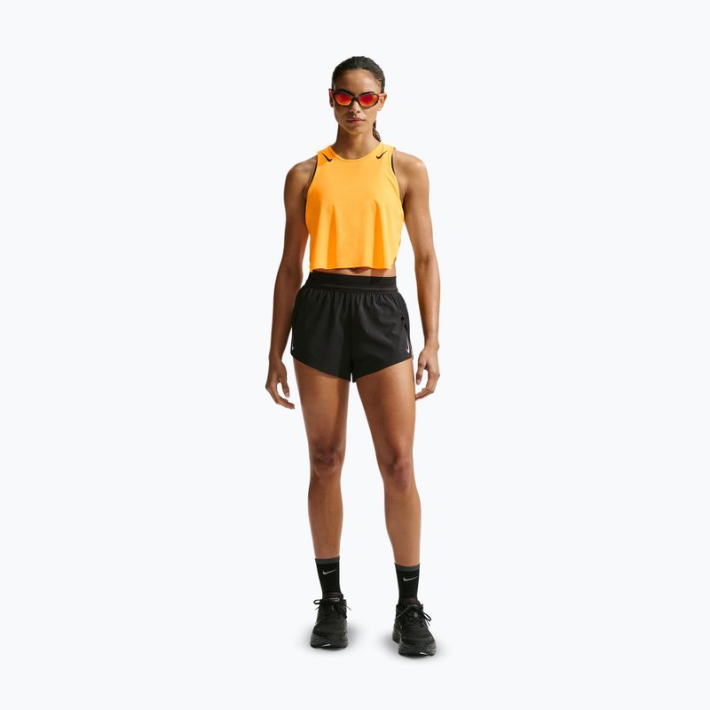 Moteriški bėgimo marškinėliai Nike AeroSwift Dri-Fit ADV Cropped Tank Top laser orange/black 2