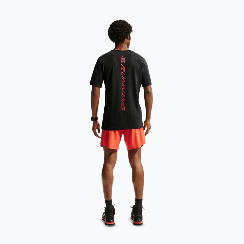 Vyriški bėgimo marškinėliai Nike AeroSwift Dri-Fit black/bright crimson 3