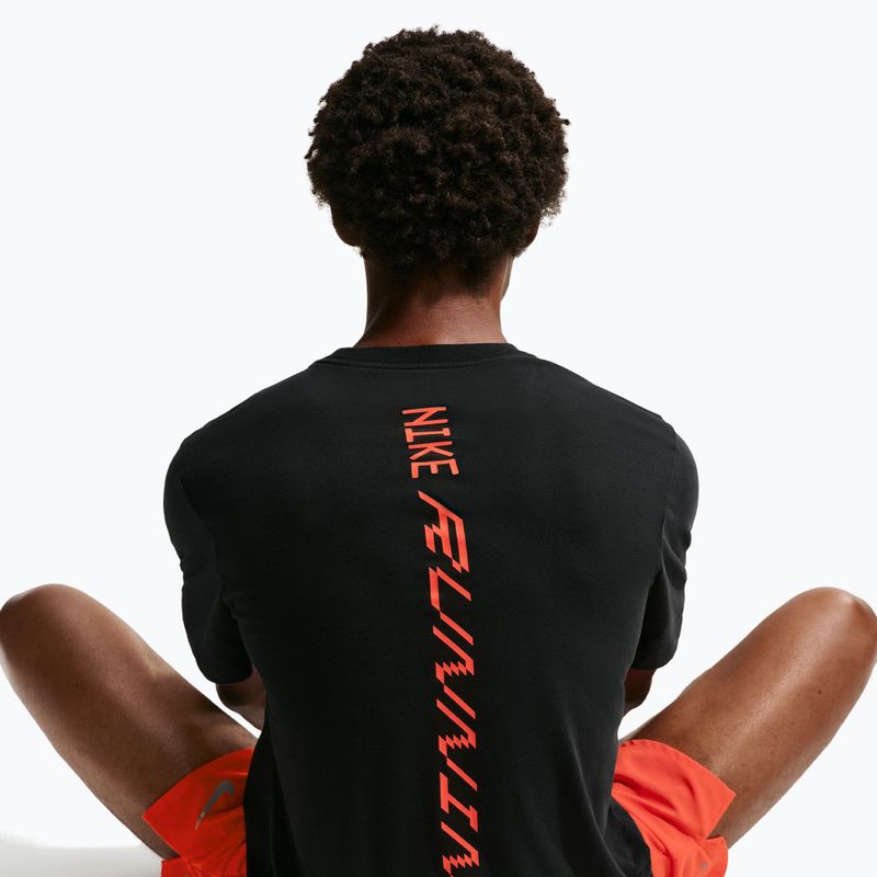 Vyriški bėgimo marškinėliai Nike AeroSwift Dri-Fit black/bright crimson 6