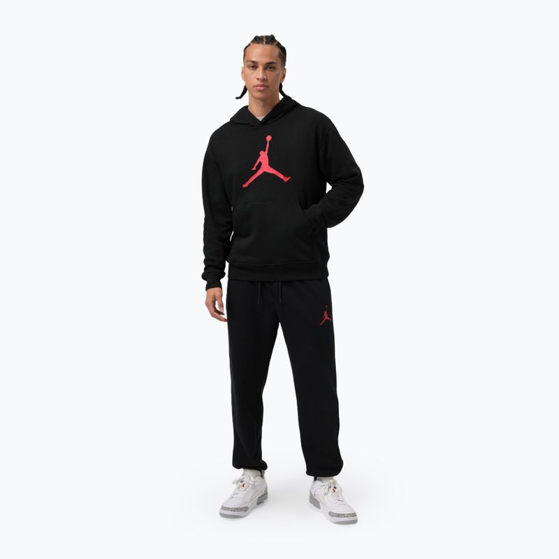Vyriškas džemperis Jordan Pullover Hoodie black/gym red 2