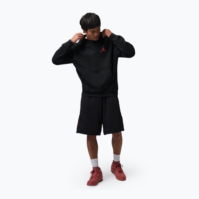 Vyriškas džemperis Jordan Pullover Hoodie black/gym red 2
