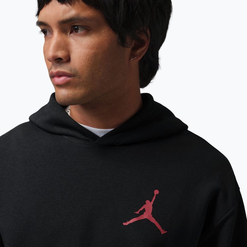 Vyriškas džemperis Jordan Pullover Hoodie black/gym red 4