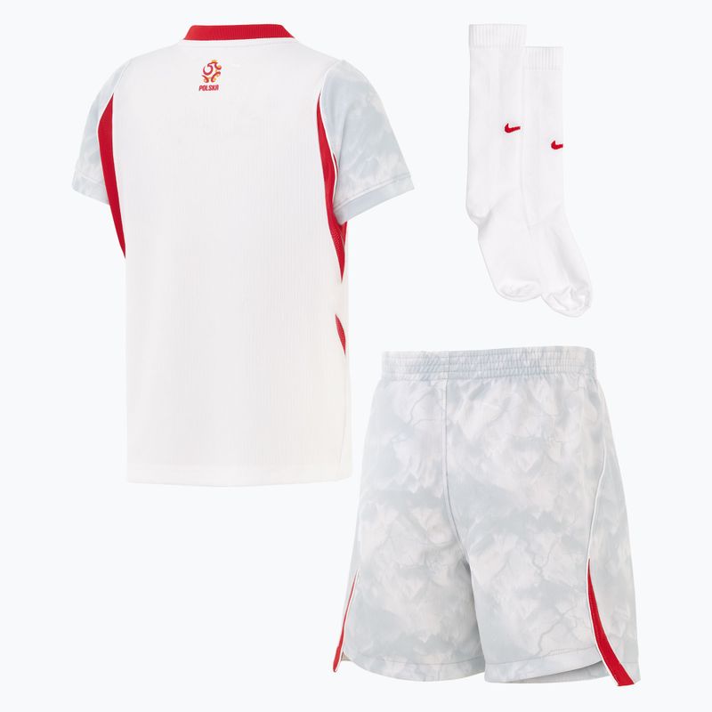 Vaikiškas futbolo komplektas Nike Dri-Fit Poland Stadium Home Kit white/field silver 2