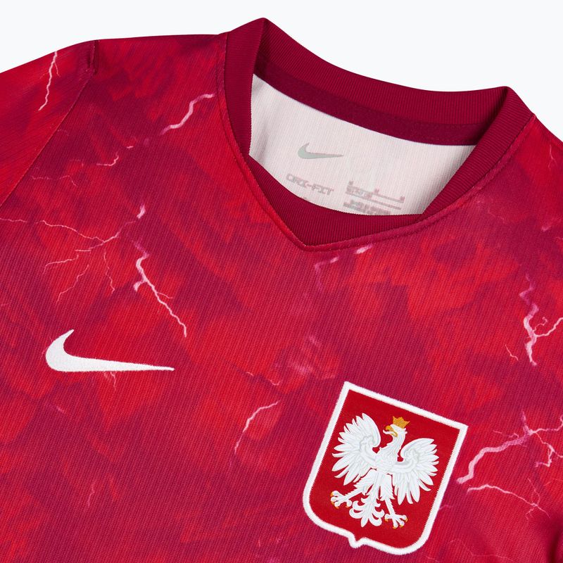 Vaikiški futbolo marškinėliai Nike Dri-Fit Poland Stadium Away 2026 noble red/sport red 4