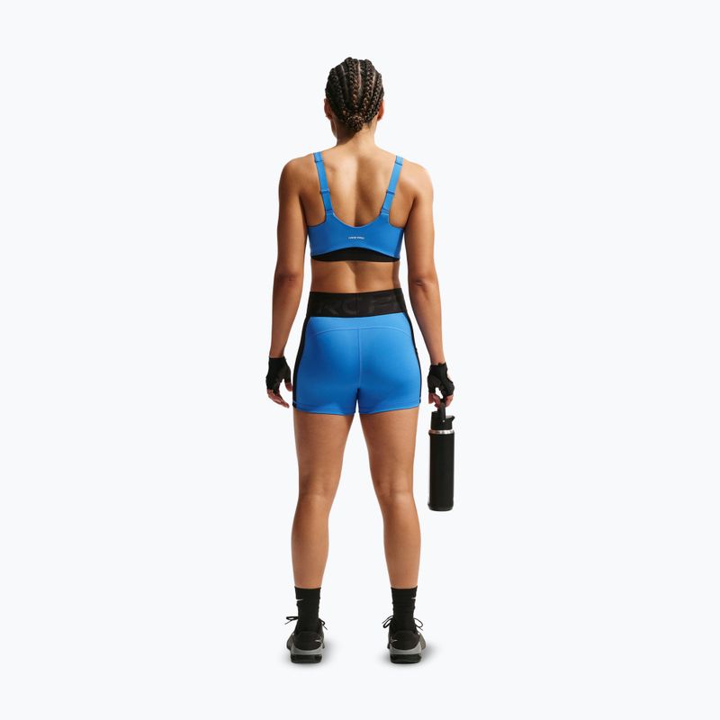 Moteriški treniruočių šortai Nike Pro Sculpt Dri-Fit High-Waisted Biker 5" light photo blue/black/white 3