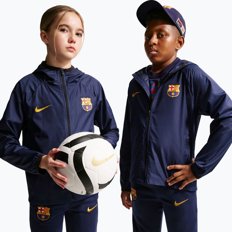 Vaikiška futbolo striukė Nike FC Barcelona Academy Pro blackened blue/black/mineral yellow