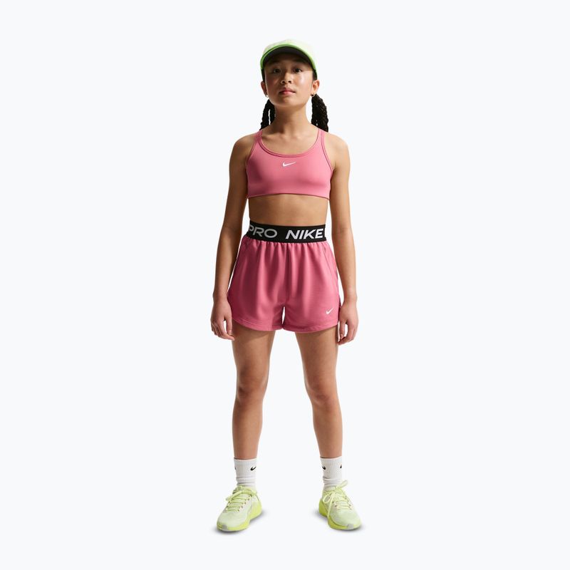 Vaikiški šortai Nike Pro Fleece Dri-Fit peony/peony/black/white 2