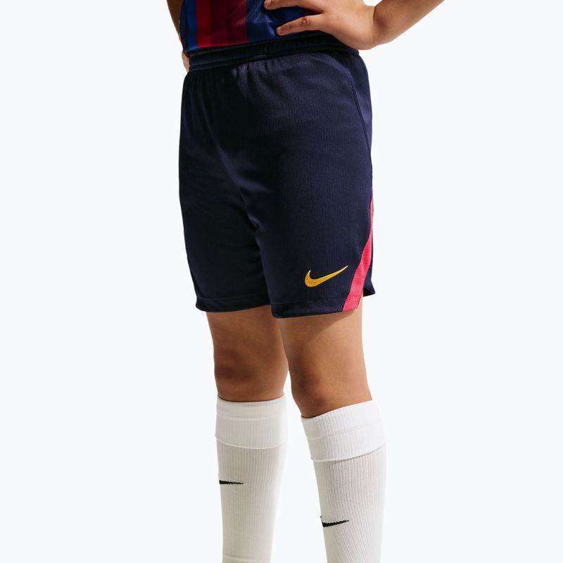 Vaikiški futbolo šortai Nike FC Barcelona Dri-Fit Stadium Home blackened blue/mineral yellow 4
