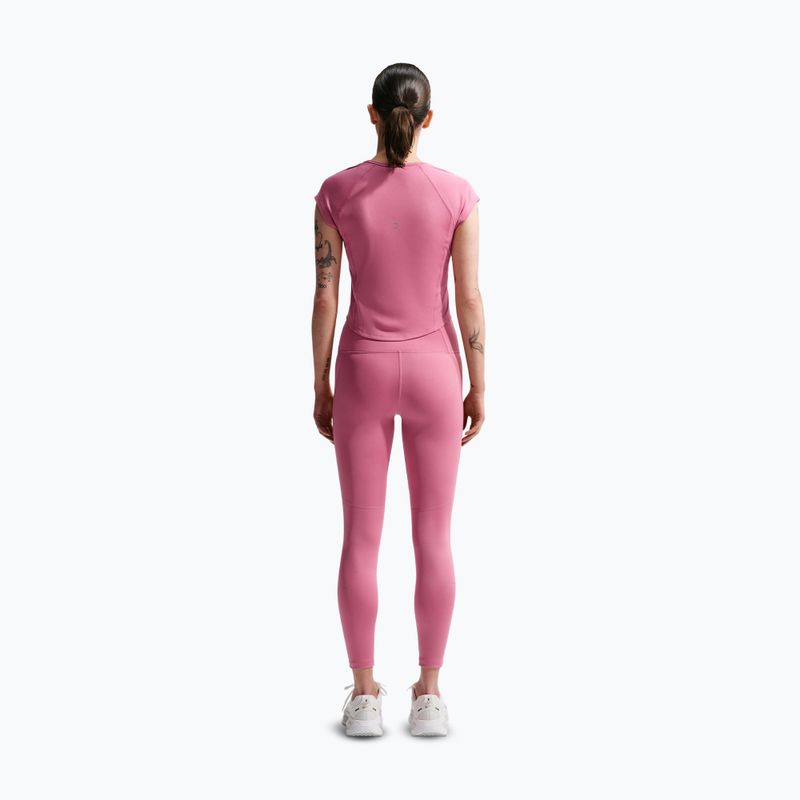 Moteriški bėgimo marškinėliai Nike Swoosh Run Dri-Fit peony/photon dust/white 3